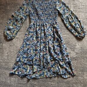Elegant Floral Long Sleeve Dress